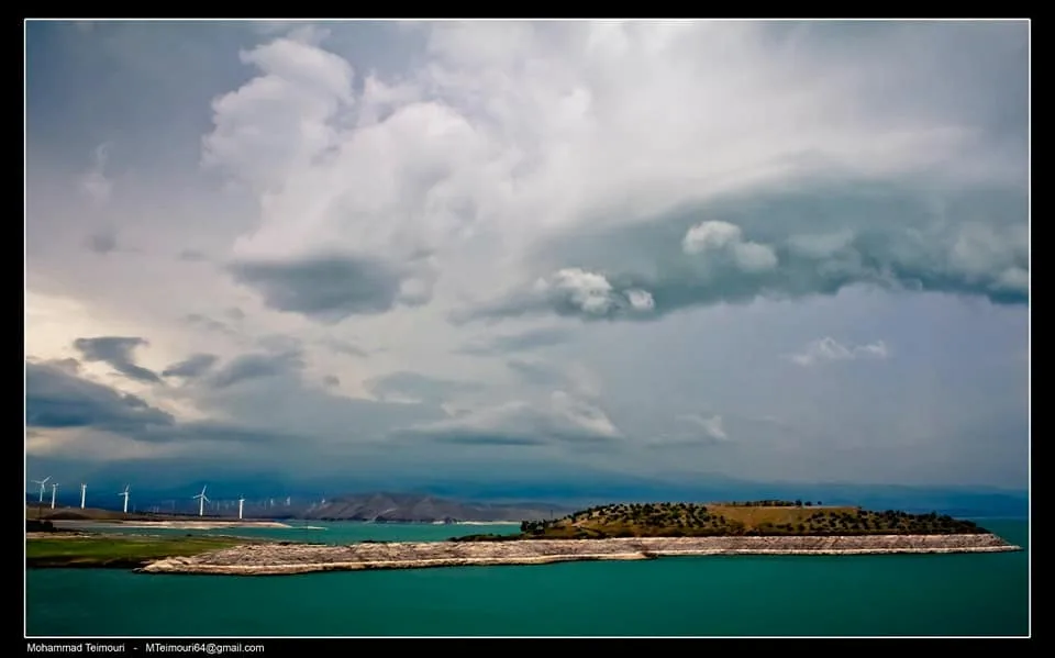 Manjil wind farm in northern Iran
